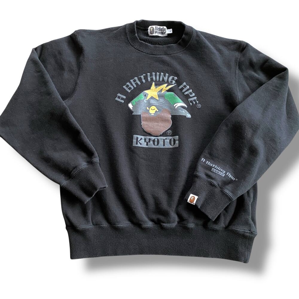 A Bathing Ape Kyoto Exclusive Crewneck Samurai Sweatshirt Sz L Fits US Sz S